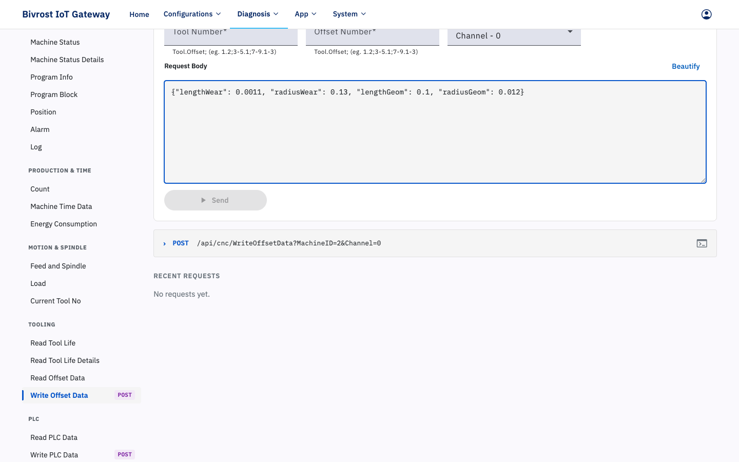 Write Offset Data