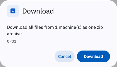 Backing up machine files