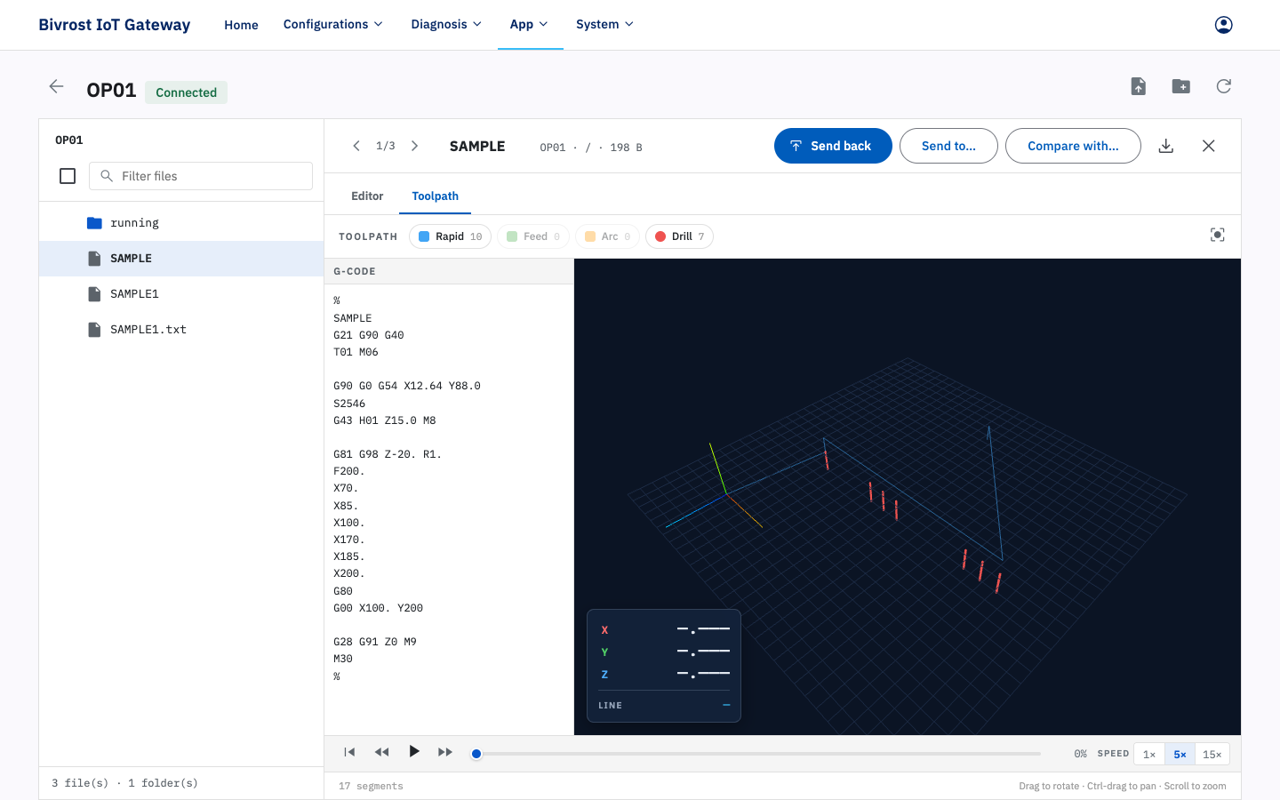 Toolpath viewer