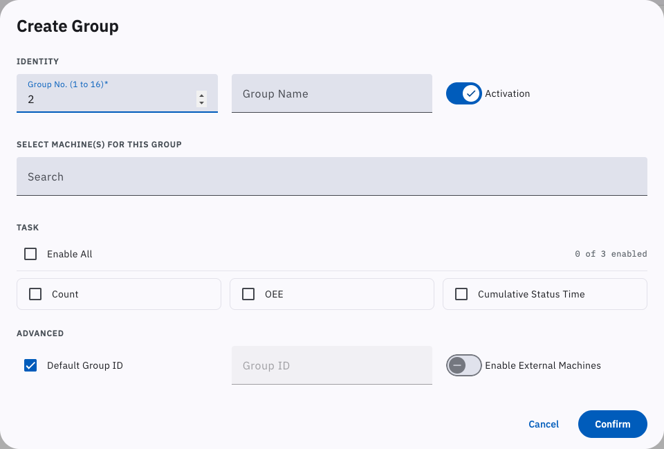 Create Group dialog
