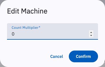 Editing the count multiplier