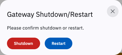Gateway Shutdown/Restart