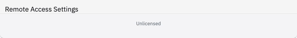 Remote access not enabled