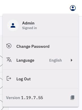 Account menu