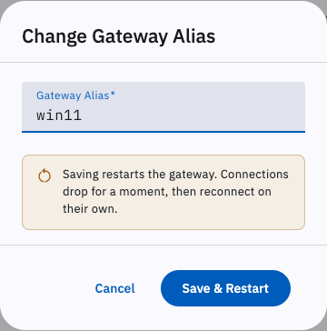 Change Gateway Alias