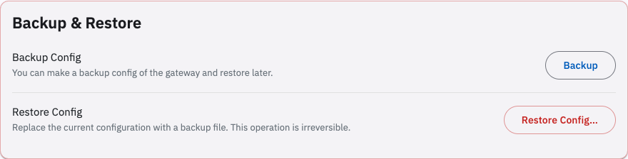 Backup & Restore