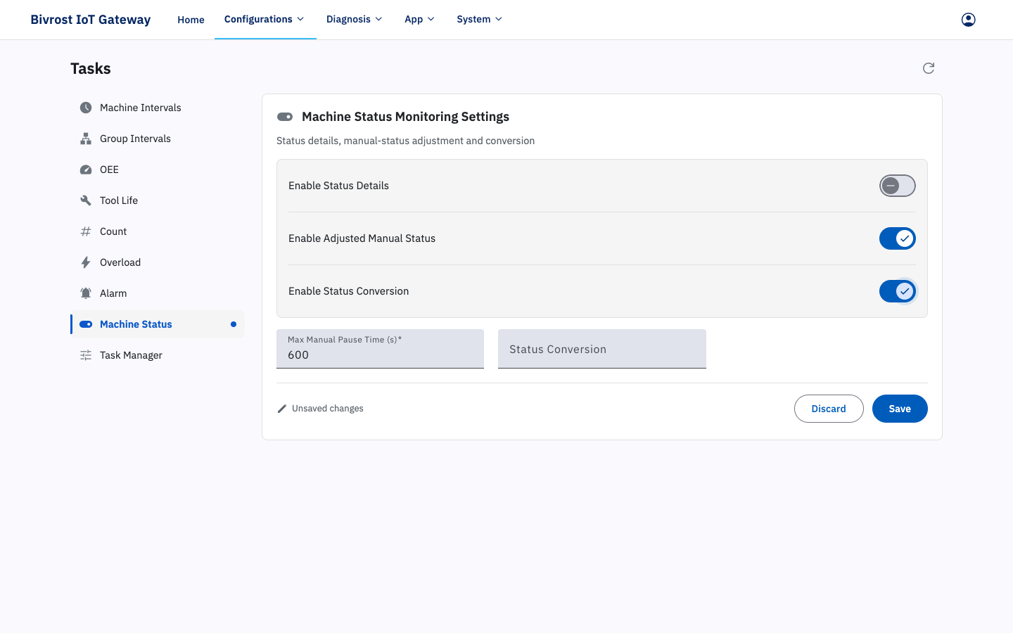 Enable Status Conversion