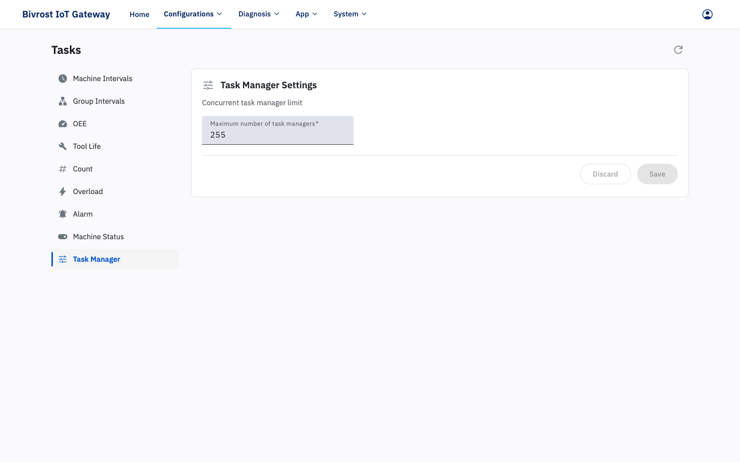 Task Manager Settings